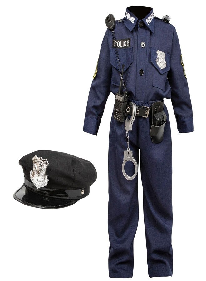 Kiddokids Police Costume for Kids - Boys and Girls Cop Uniform Outfit with Hat and Accessories, Ideal for Halloween and Career Day, Role Play, Dress Up Parties - Image 3